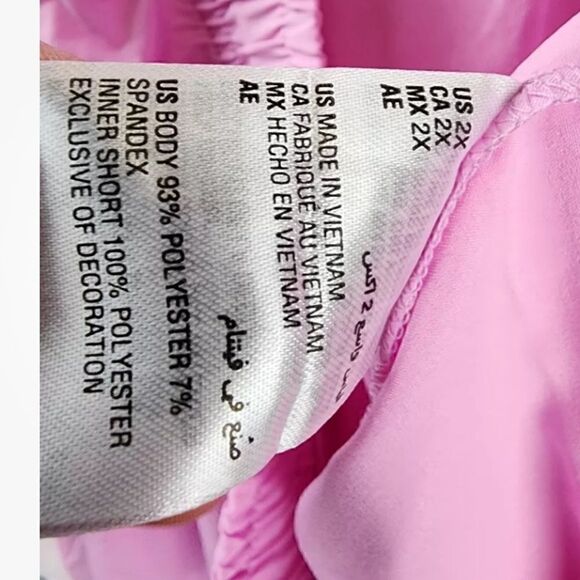 IDEOLOGY Womens Pink Lined Drawstring Waist Running Shorts Shorts Plus, short - Picture 6 of 10